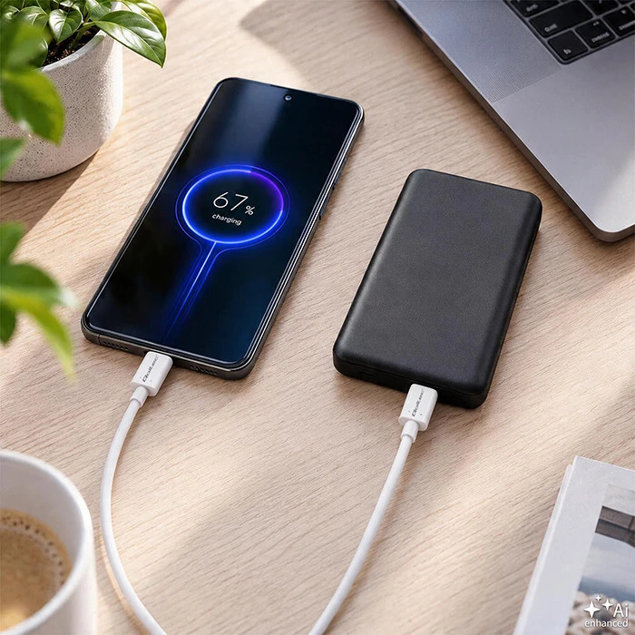 QOLTEC 52346 USB 2.0 kabelis C tipo kištukas USB 2.0 C tipo kištukas 2m Baltas