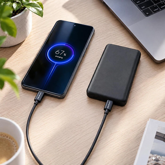 QOLTEC 52345 USB 2.0 kabelis C tipo kištukas USB 2.0 tipo C kištukas 2m Juodas