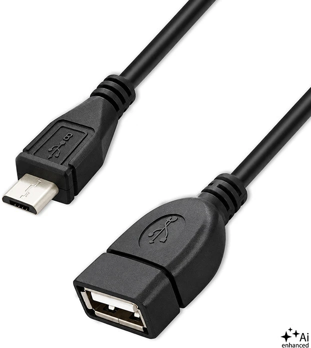 QOLTEC 50404 Qoltec Cable USB OTG 2.0 A female Micro USB B male 0.2m