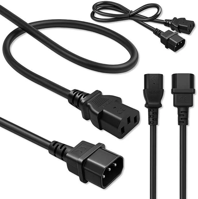 Qoltec Maitinimo kabelis IEC C13-C14 3x1.00mm² 1m