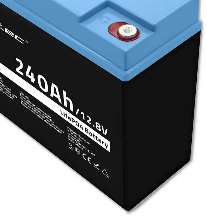 QOLTEC 53702 LiFePO4 ličio geležies fosfato baterija / 12,8V / 24Ah / 307,2Wh / BMS