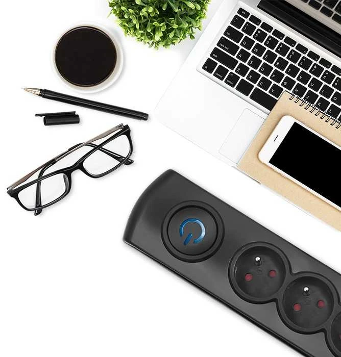 QOLTEC Apsauga nuo viršįtampių Quick Switch 5 lizdai 1,8m juodas