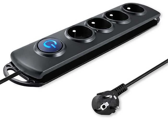 QOLTEC 50105 Viršįtampių apsauga 4 maitinimo lizdas 2,5m