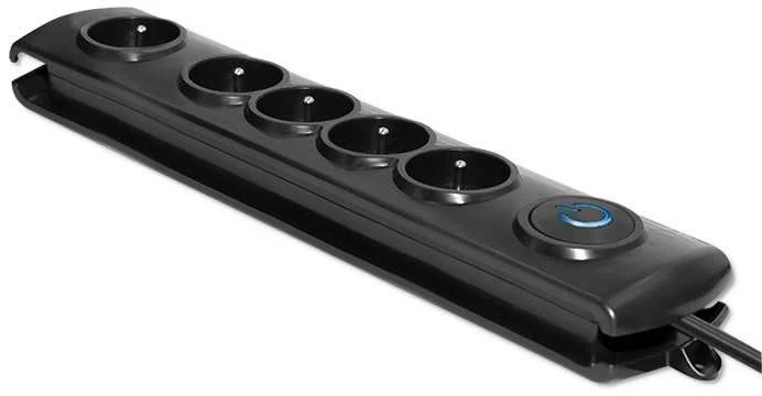 QOLTEC Apsauga nuo viršįtampių Quick Switch 5 lizdai 3m juodas