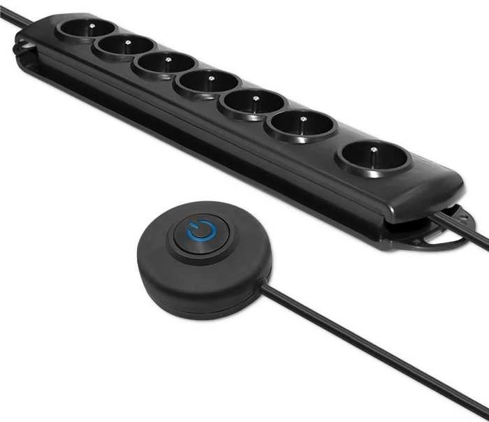 QOLTEC Apsauga nuo viršįtampių su Foot Quick Switch 7 lizdais 1,5 m