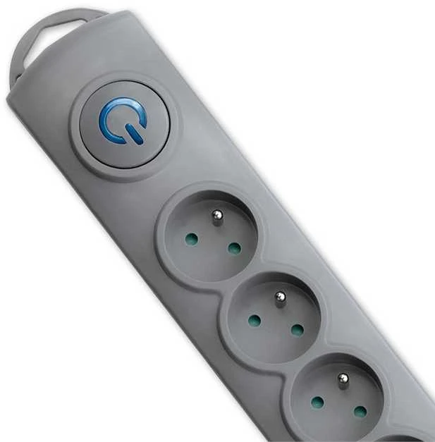 QOLTEC 50167 Apsaugos nuo viršįtampių Quick Switch 8 lizdai pilka 1,8m