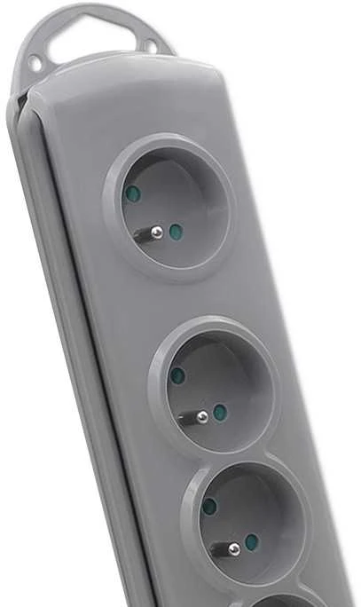 QOLTEC 50167 Apsaugos nuo viršįtampių Quick Switch 8 lizdai pilka 1,8m