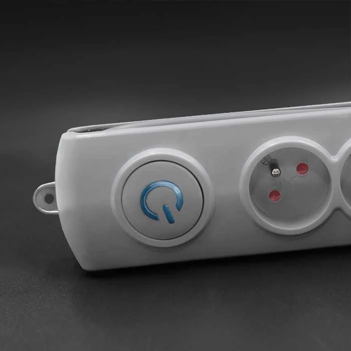 QOLTEC Apsauga nuo viršįtampių Quick Switch 5 lizdai 1.8m pilka