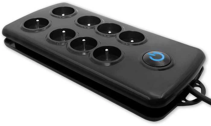 QOLTEC 50161 Apsaugos nuo viršįtampių Quick Switch 8 lizdai juodas 2,5m