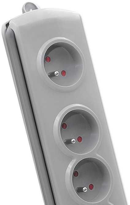 QOLTEC 50165 Apsaugos nuo viršįtampių Quick Switch 6 lizdai pilka 1.8m