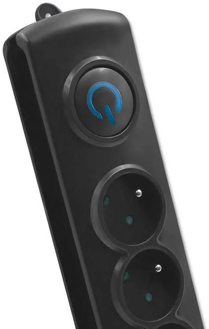 QOLTEC Apsauga nuo viršįtampių Quick Switch 5 lizdai 3m juodas