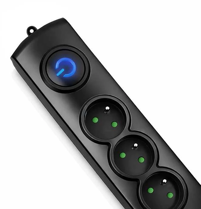 QOLTEC Apsauga nuo viršįtampių Quick Switch 5 lizdai 3m juodas