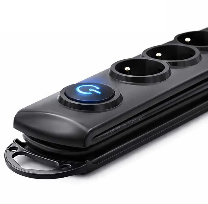 QOLTEC 50112 Surge Protector 6 maitinimo lizdas 3,0m