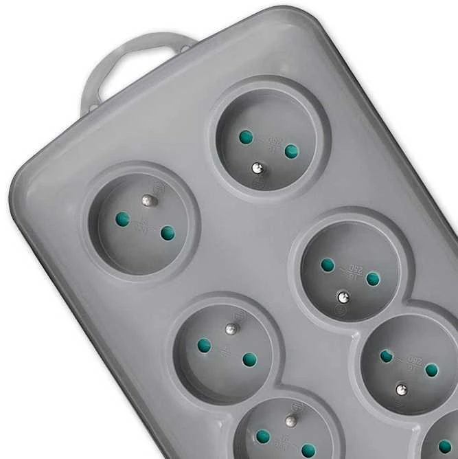 QOLTEC 50162 Apsaugos nuo viršįtampių Quick Switch 8 lizdai pilka 2,5m