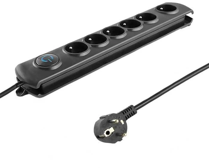 QOLTEC 50111 Surge Protector 6 maitinimo lizdas 1,8m