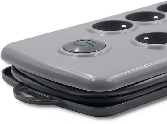 QOLTEC 50162 Apsaugos nuo viršįtampių Quick Switch 8 lizdai pilka 2,5m
