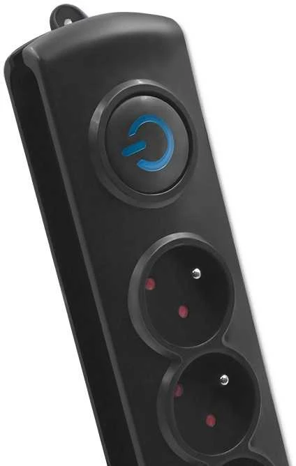QOLTEC Apsauga nuo viršįtampių Quick Switch 5 lizdai 1,8m juodas