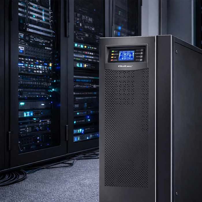 QOLTEC 53044 Qoltec Nepertraukiamas maitinimo šaltinis On-line 10KVA 8kW LCD USB