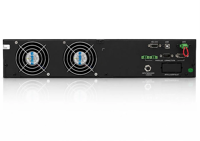 Qoltec Maitinimo šaltinis awaryjny UPS Pure Sine Wave do RACK | 5kVA | 5000W | PF 1.0 | LCD | EPO | USB | On-line | Kompatybilność su LiFePO4 AGM GEL