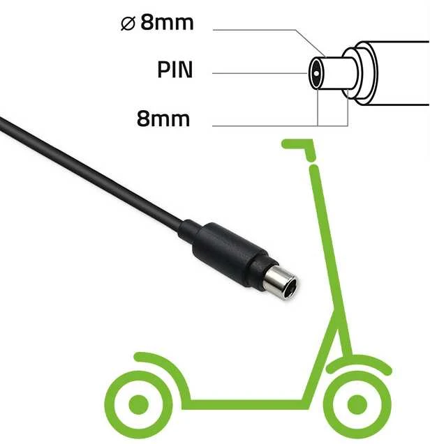 QOLTEC 51768 Maitinimo blokas Qoltec skirtas Xiaomi Mi elektriniam paspirtukui 84W 42V 2A 8.0*8.0+pin