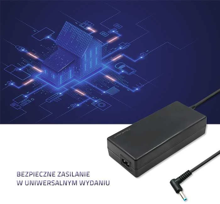 Maitinimo tinklas Qoltec 51735 nešiojamiesiems kompiuteriams HP (19,5 V, 7,7 A, 150 W, 4,5 mm x 3 mm)