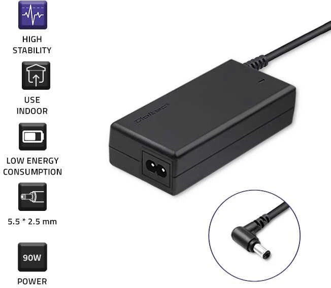 Nešiojamo kompiuterio įkroviklis Qoltec 50096 Acer, 90W, 19V, 5.5x2.5