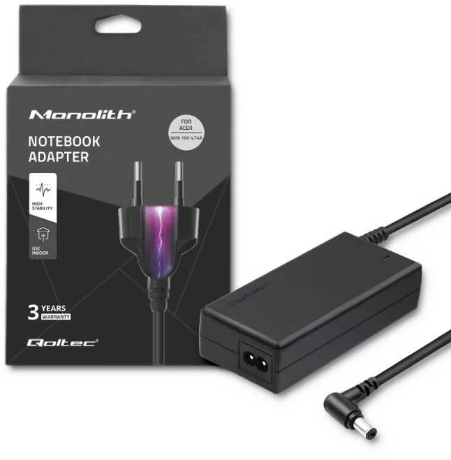 Nešiojamo kompiuterio įkroviklis Qoltec 50096 Acer, 90W, 19V, 5.5x2.5