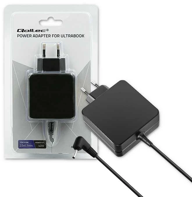 QOLTEC 50067 Nešiojamas kompiuteris kintamosios srovės adapteris Qoltec Samsung 40W 12V 3,33 A 2,5 0,7