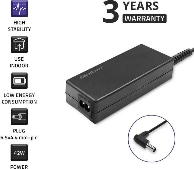 QOLTEC 51773 Qoltec kintamosios srovės adapteris monitoriui Samsung 42W 14V 3A 6.5 4.4