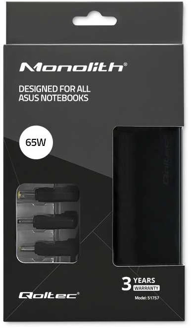QOLTEC 51757 Maitinimo adapteris, skirtas Asus 65W 3 kištukams