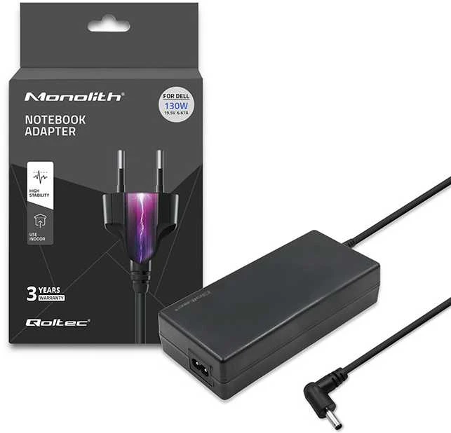 QOLTEC 51732 Nešiojamas kompiuteris AC power adapter Qoltec Dell 130W | 6.67A | 19.5V | 4.5*3.0