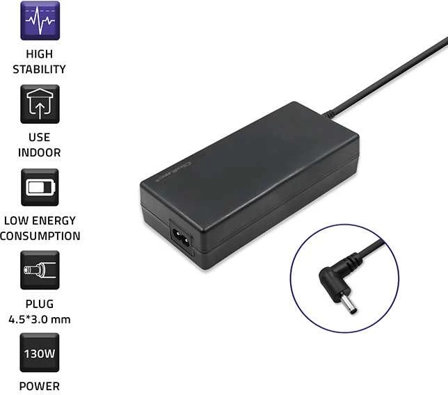 QOLTEC 51732 Nešiojamas kompiuteris AC power adapter Qoltec Dell 130W | 6.67A | 19.5V | 4.5*3.0