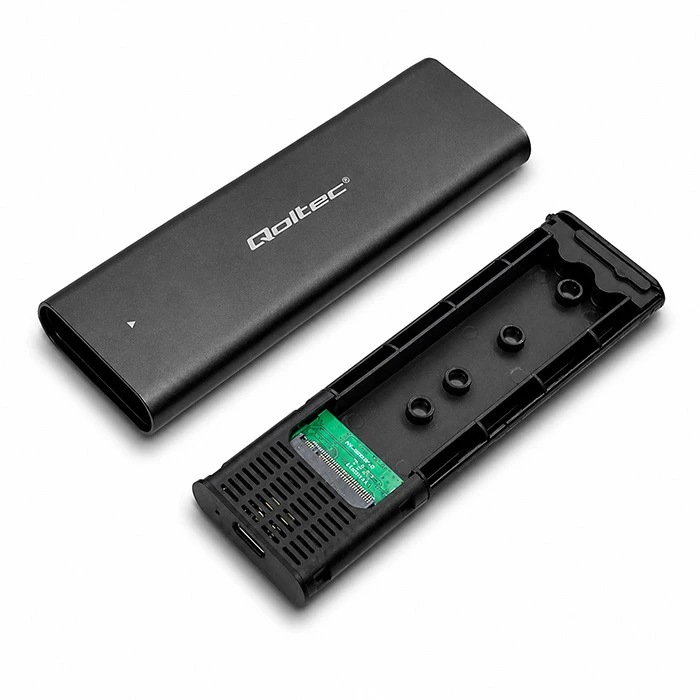 QOLTEC 50311 korpusas, skirtas M.2 SATA SSD / NGFF / C tipo USB