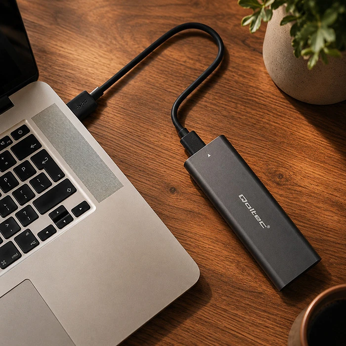 QOLTEC 50312 M.2 SATA SSD / NVME / USB tipo C korpusas