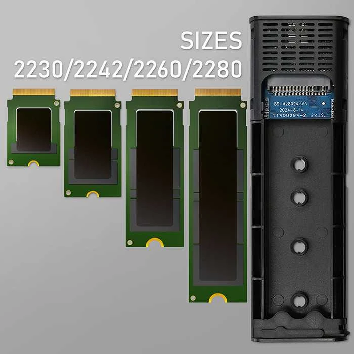 QOLTEC 50312 M.2 SATA SSD / NVME / USB tipo C korpusas