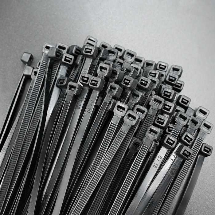QOLTEC 52196 Zippers Qoltec 3.6 150 100szt nylon UV Juodas