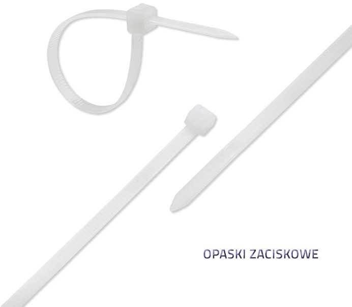 Qoltec saviblokavimo nailoninis kabelių rišiklis 4.8x350 mm baltas 100 vnt