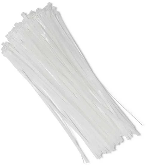 QOLTEC 52236 Daugkartinio naudojimo savaime užsifiksuojantis kabelio raištis 7,2x400mm nailono UV Baltas