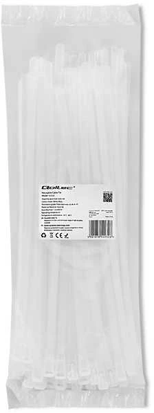 QOLTEC 52232 Daugkartinio naudojimo savaime užsifiksuojanti kabelio juosta 7,2x300 mm nailono UV Baltas