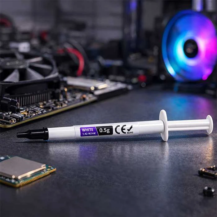 QOLTEC 51630 Termopasta 1,42W/m-K 0,5g Baltas