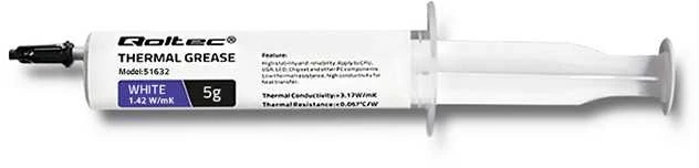 QOLTEC 51632 Qoltec terminė pasta 1.42 W/m-K 5g Baltas