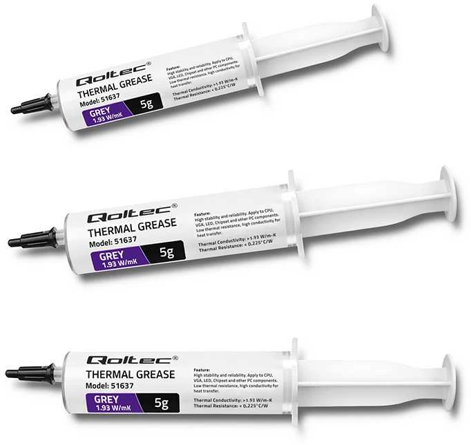 QOLTEC 51637 Qoltec Thermal paste 1.93 W/m-K 5g pilkas