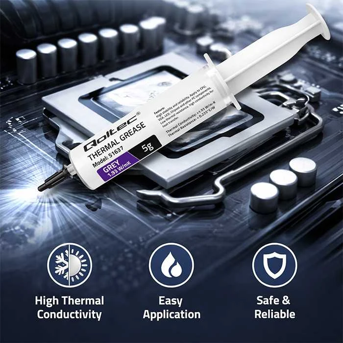 QOLTEC 51637 Qoltec Thermal paste 1.93 W/m-K 5g pilkas