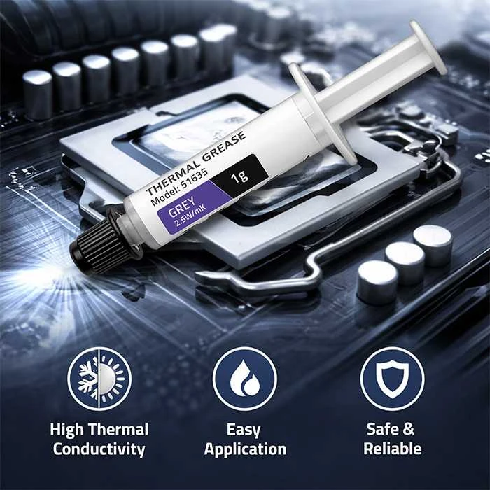QOLTEC 51635 Thermal paste 2.5W/m-K 1g pilkas