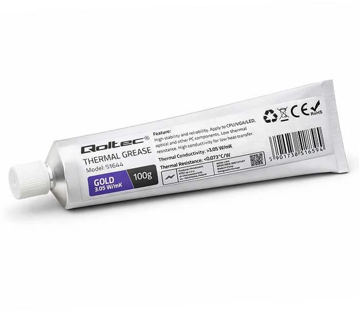 QOLTEC 51644 Qoltec Thermal paste 3.05 W/m-K 100g auksinis