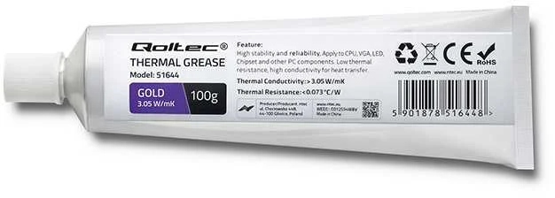 QOLTEC 51644 Qoltec Thermal paste 3.05 W/m-K 100g auksinis