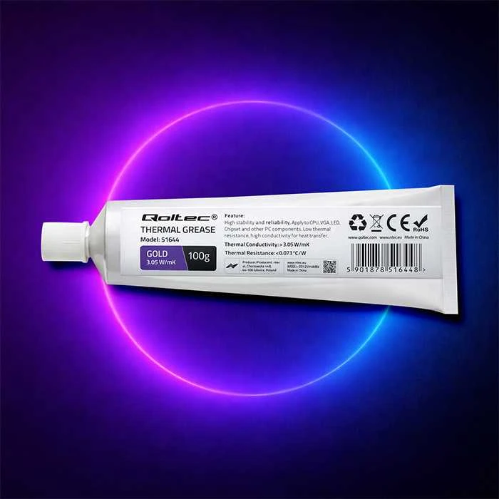 QOLTEC 51644 Qoltec Thermal paste 3.05 W/m-K 100g auksinis