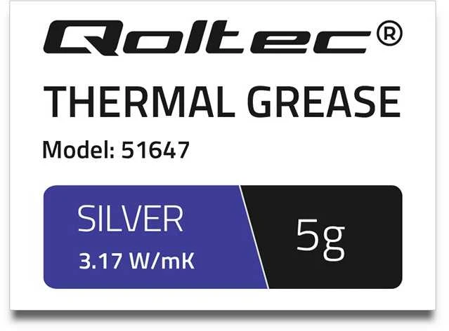 Qoltec terminė pasta 3.17 W/m-K 5g sidabrinė