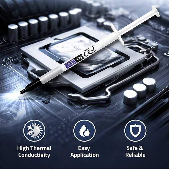 QOLTEC 51646 Thermal paste 3.17W/m-K 0,5g sidabrinis
