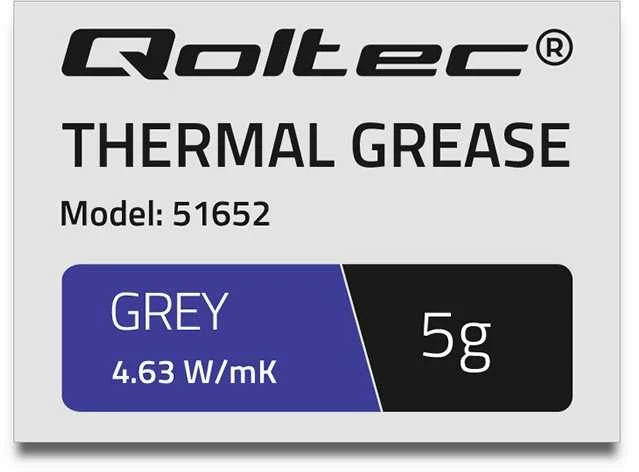 Qoltec Termopasta 4.63 W/m-K 5g pilka